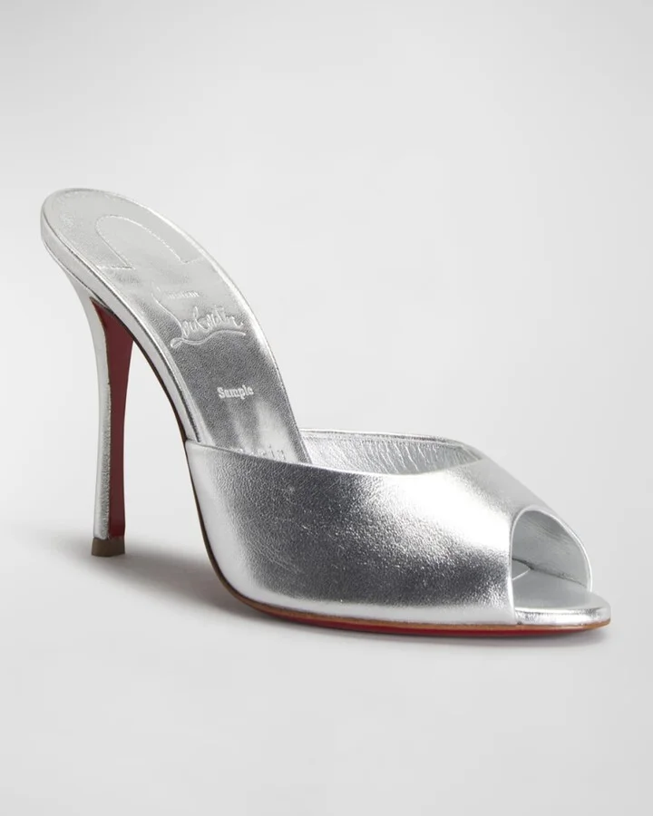 Me Dolly Metallic Red Sole Slide Sandals - Image 8