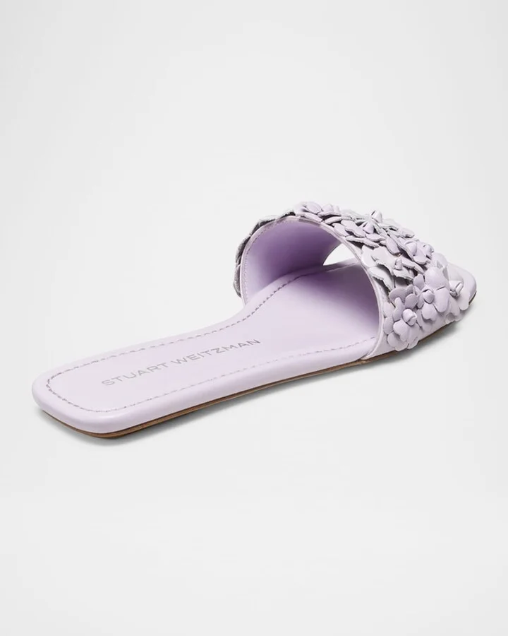 Meadow Flower Leather Slides - Image 2