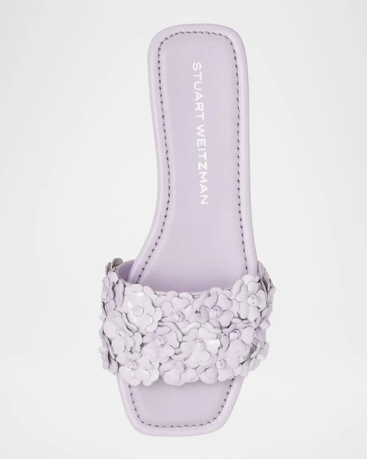 Meadow Flower Leather Slides - Image 3