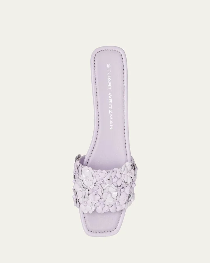Meadow Flower Leather Slides - Image 7
