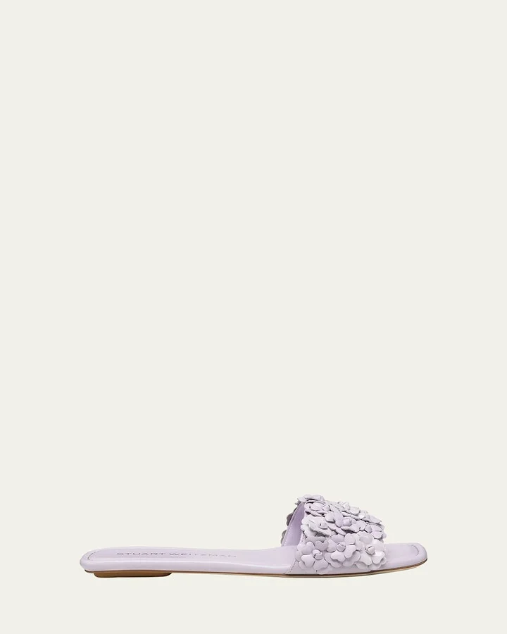 Meadow Flower Leather Slides