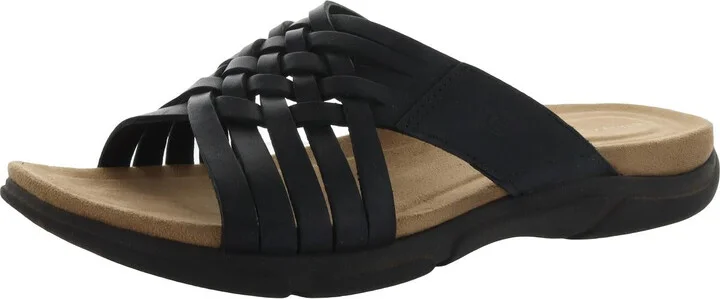 Meadow Womens Leather Slip On Huarache Sandals
