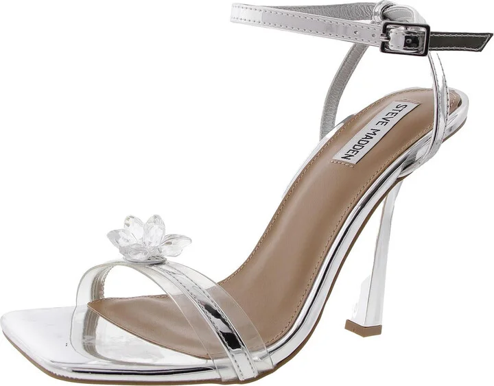 Meaningful Womens Metallic Faux Leather Heels