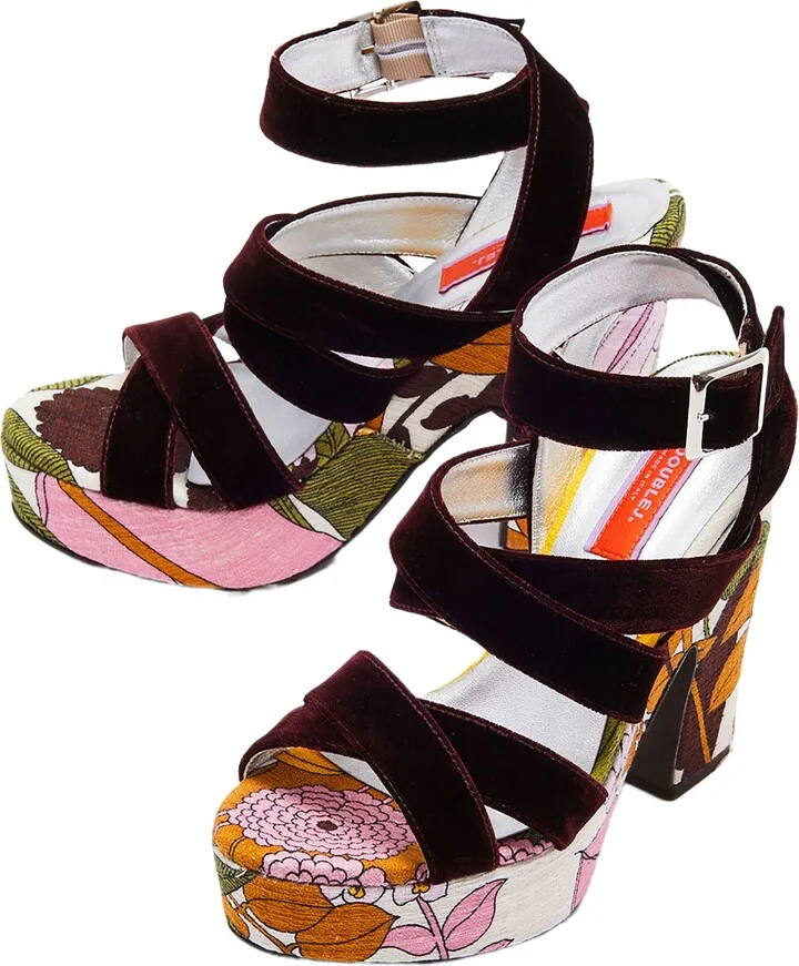 Medal Wedge Big Flower Rose Pink - Image 2