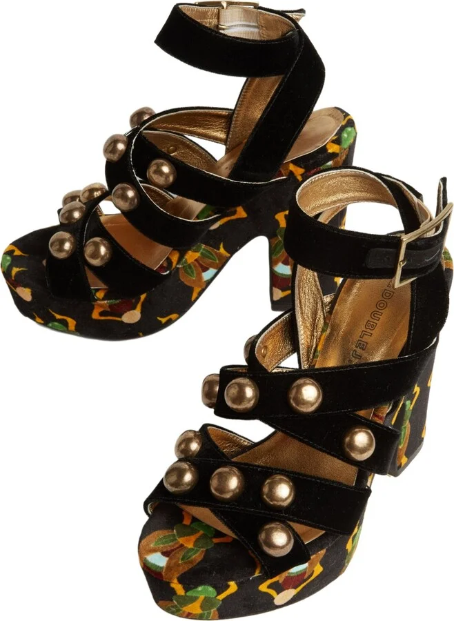 Medal Wedge (With Studs) Scarab Black - Image 2