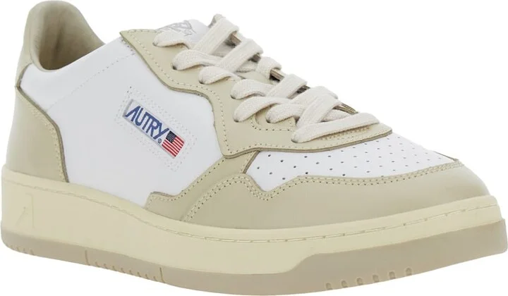 'medalist' Beige Low Top Sneakers With Logo Patch On Tongue And Side And Logo Lettering On The Heel In Leather Man - Image 2