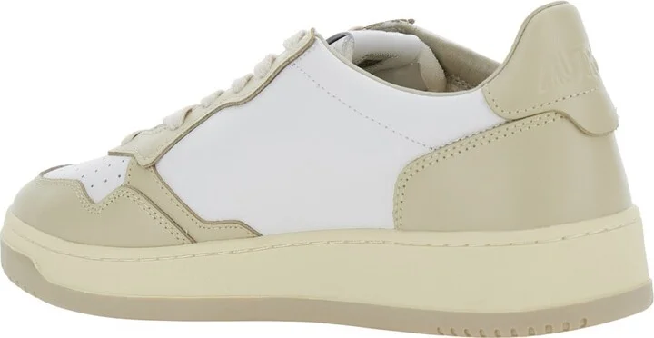 'medalist' Beige Low Top Sneakers With Logo Patch On Tongue And Side And Logo Lettering On The Heel In Leather Man - Image 3