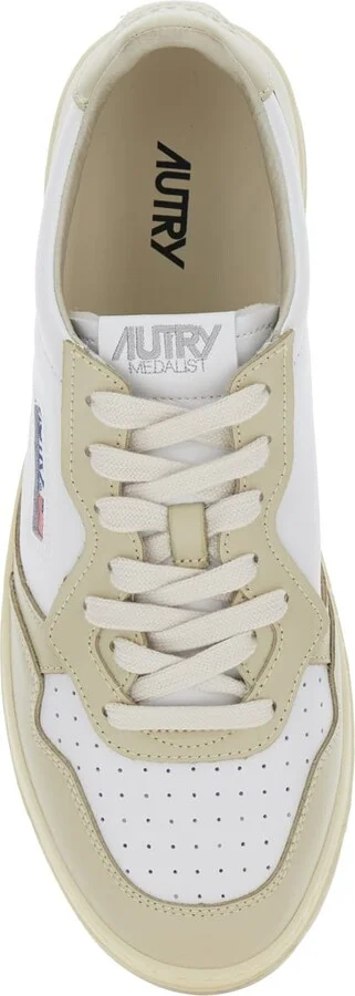 'medalist' Beige Low Top Sneakers With Logo Patch On Tongue And Side And Logo Lettering On The Heel In Leather Man - Image 4