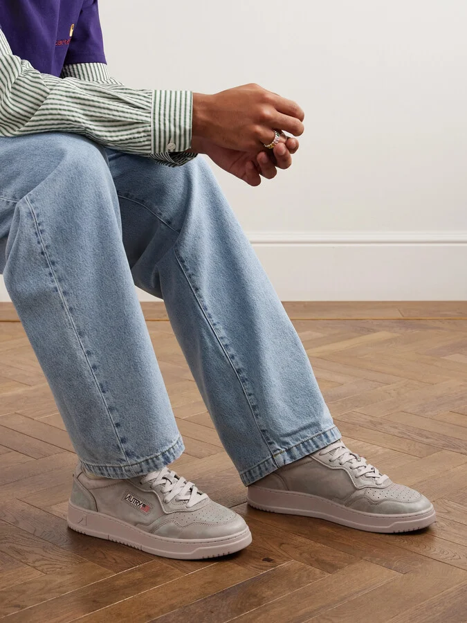 Medalist Distressed Leather Sneakers - Image 2