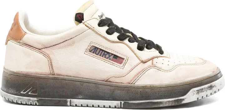 Medalist distressed leather sneakers