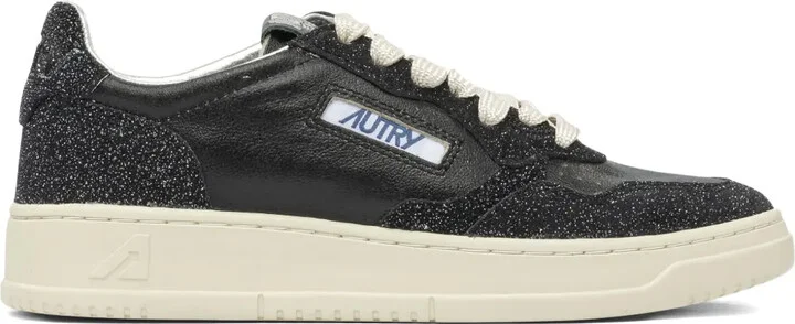 Medalist glitter-detail leather sneakers - Image 2