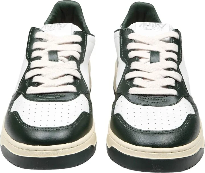 Medalist Leather Sneakers White/green - Image 2