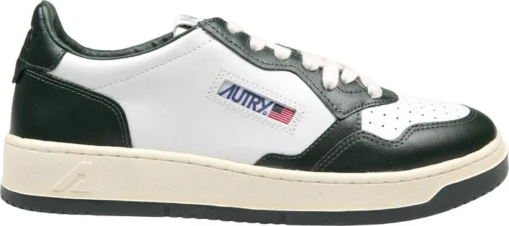 Medalist Leather Sneakers White/green