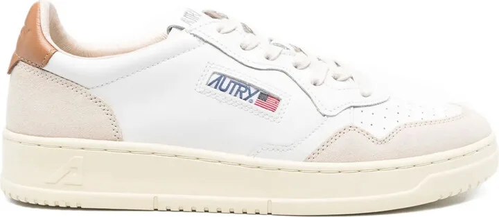 Medalist leather suede trainers