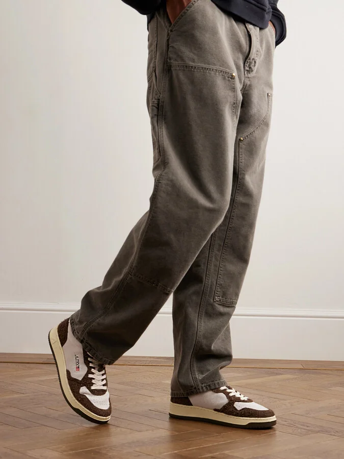 Medalist Leather-Trimmed Suede Sneakers - Image 2