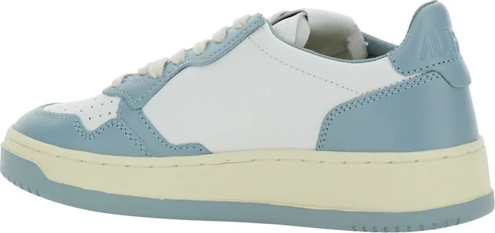 'medalist' Light-blue Low Top Sneakers With Logo Patch In Leather Woman - Image 3