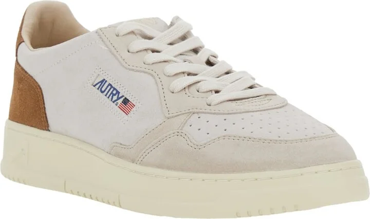 'medalist Low' Beige Sneaker With Contrasting Back Patch In Leathe Man - Image 2