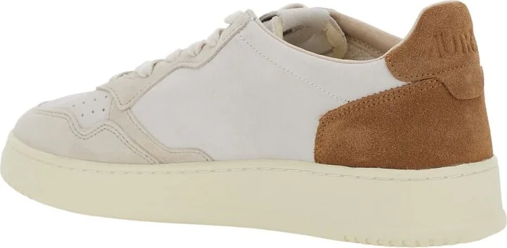 'medalist Low' Beige Sneaker With Contrasting Back Patch In Leathe Man - Image 3