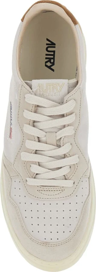 'medalist Low' Beige Sneaker With Contrasting Back Patch In Leathe Man - Image 4