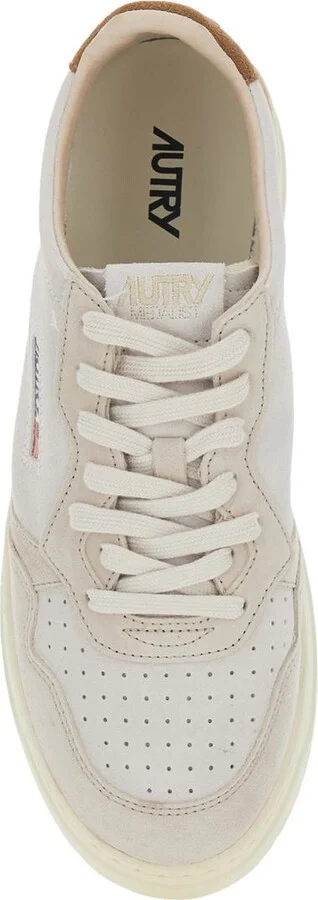 'Medalist Low' Beige Sneaker With Contrasting Back Patch In Leathe Man - Image 4