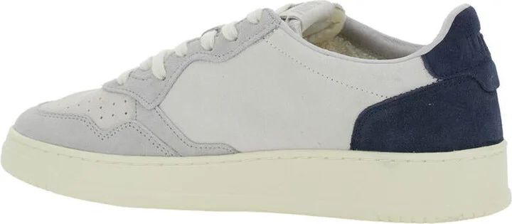 'Medalist Low' Blue Sneaker With Contrasting Back Patch In Leather And Suede Man - Image 3