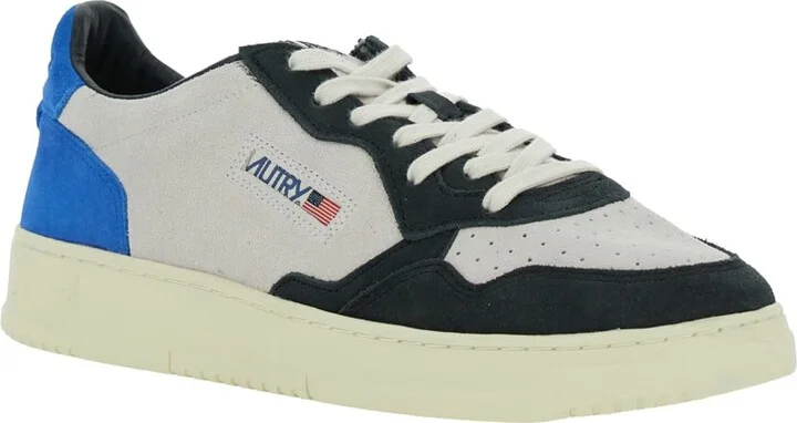 'medalist Low' Blue Sneakers With Contrasting Heel And Inserts In Suede Man - Image 2