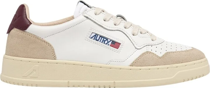 Medalist Low Leat Suede Wht Burgund