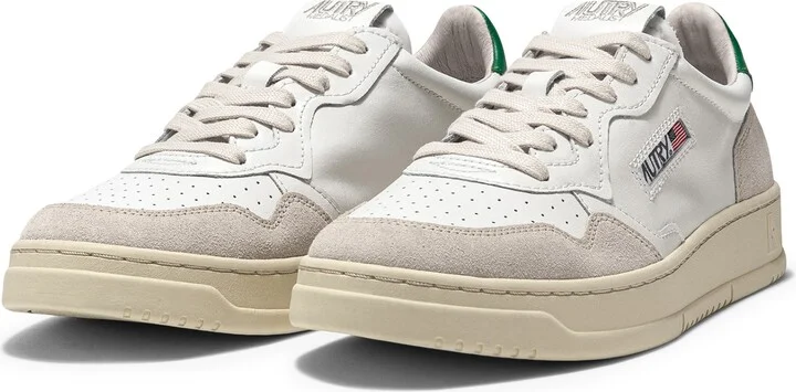 WHITE/ GREEN GOAT/ SUEDE