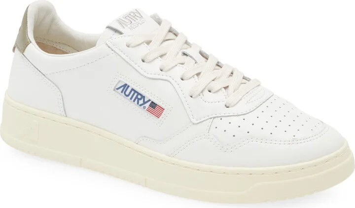 Leather White/ Red