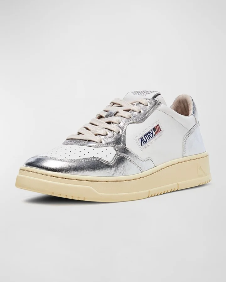 Medalist Low-Top Bicolor Leather Sneakers - Image 2