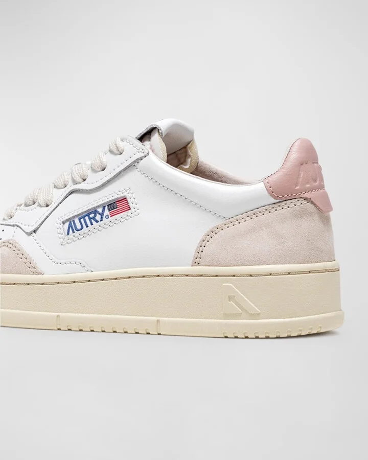 Medalist Low-Top Mixed Leather Sneakers - Image 2