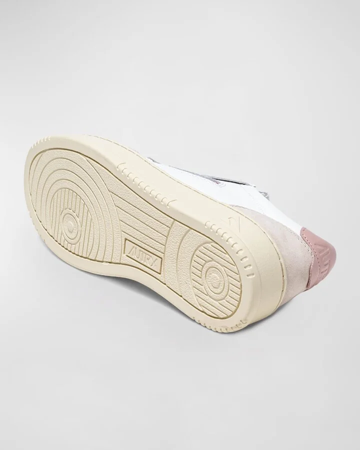 Medalist Low-Top Mixed Leather Sneakers - Image 3
