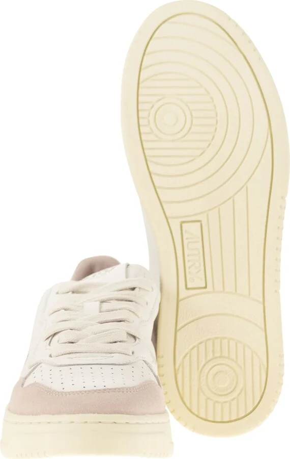 Medalist Low - White Leather And Suede Sneakers In Powder - Image 5