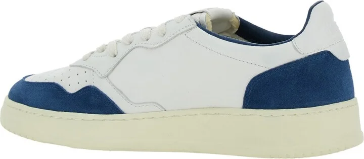 'medalist Low' White Low Top Sneakers With Side Logo Detail In Leather And Suede Man - Image 2