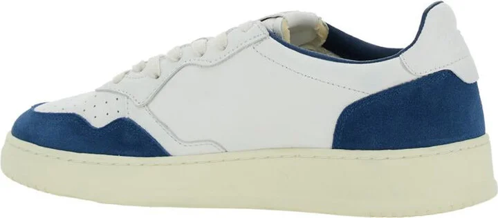 'Medalist Low' White Low Top Sneakers With Side Logo Detail In Leather And Suede Man - Image 2