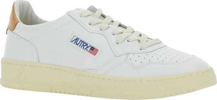 'Medalist Low' White Sneakers With Contrasting Heel Tab In Leather Man - Image 2