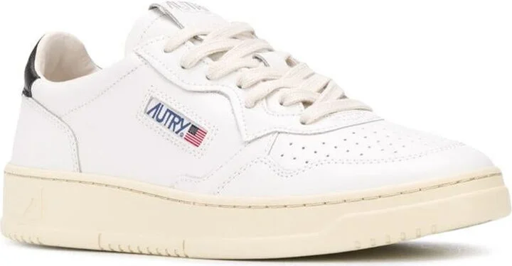 'Medalist Low' White Sneakers With Contrasting Heel Tab In Leather Man - Image 2