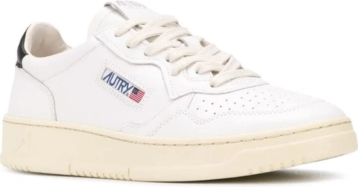 'medalist Low' White Sneakers With Contrasting Heel Tab In Leather Man - Image 2