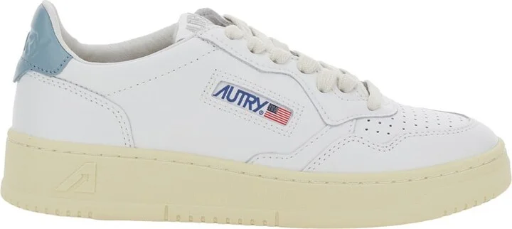 'medalist Low' White Sneakers With Logo Detail And Heel Tab In Leather Woman