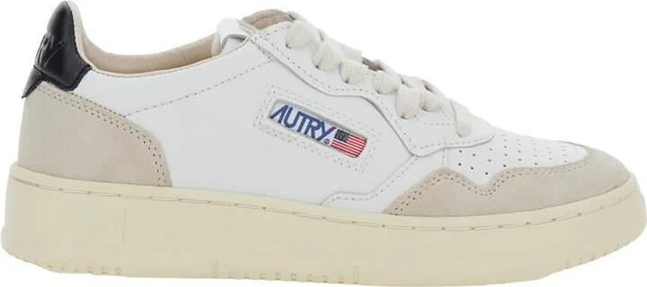 'Medalist Low' White Sneakers With Logo Detail And Heel Tab In Leather Woman