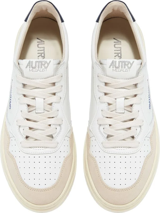 Medalist Lowleat Suede Wht Blue - Image 5