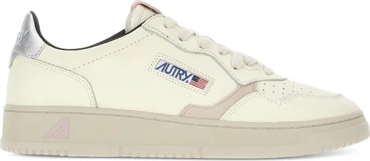Medalist metallic-panel leather low-top sneakers