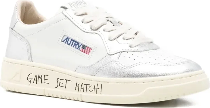 Medalist metallic-panel leather sneakers - Image 2