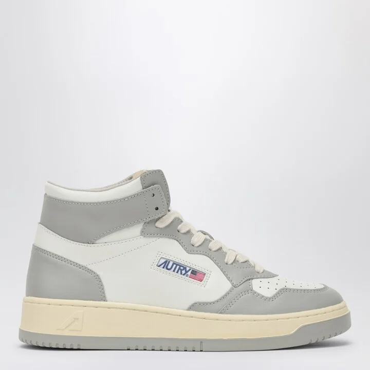 Medalist Mid sneakers in white/light grey leather
