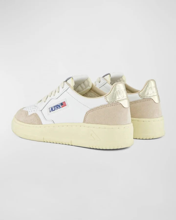 Medalist Mixed Leather Low-Top Sneakers - Image 5