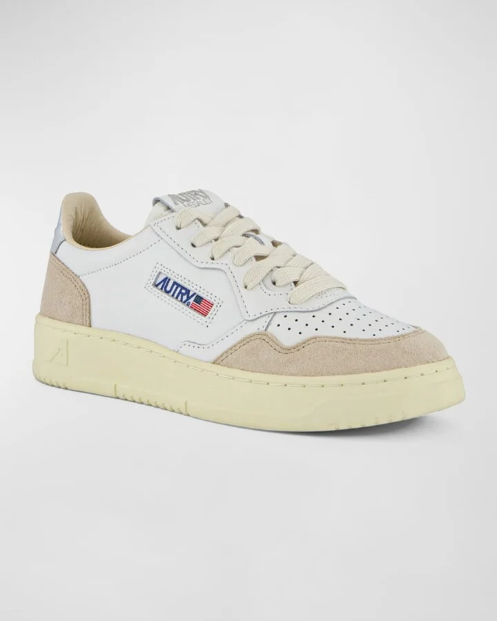 Medalist Mixed Leather Low-Top Sneakers - Image 4