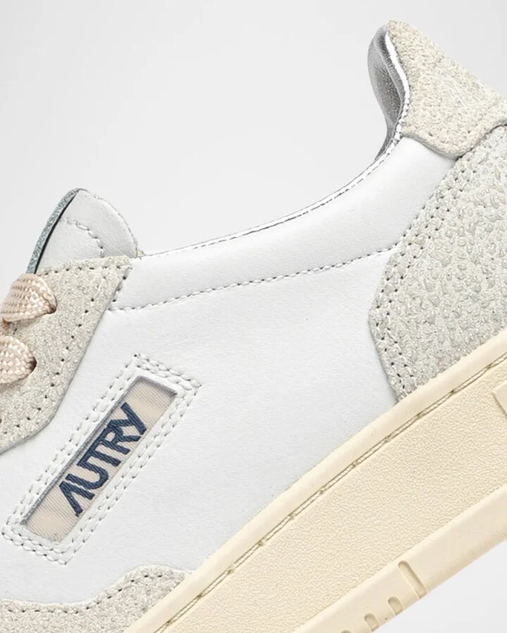 Medalist Mixed Leather Low-Top Sneakers - Image 2