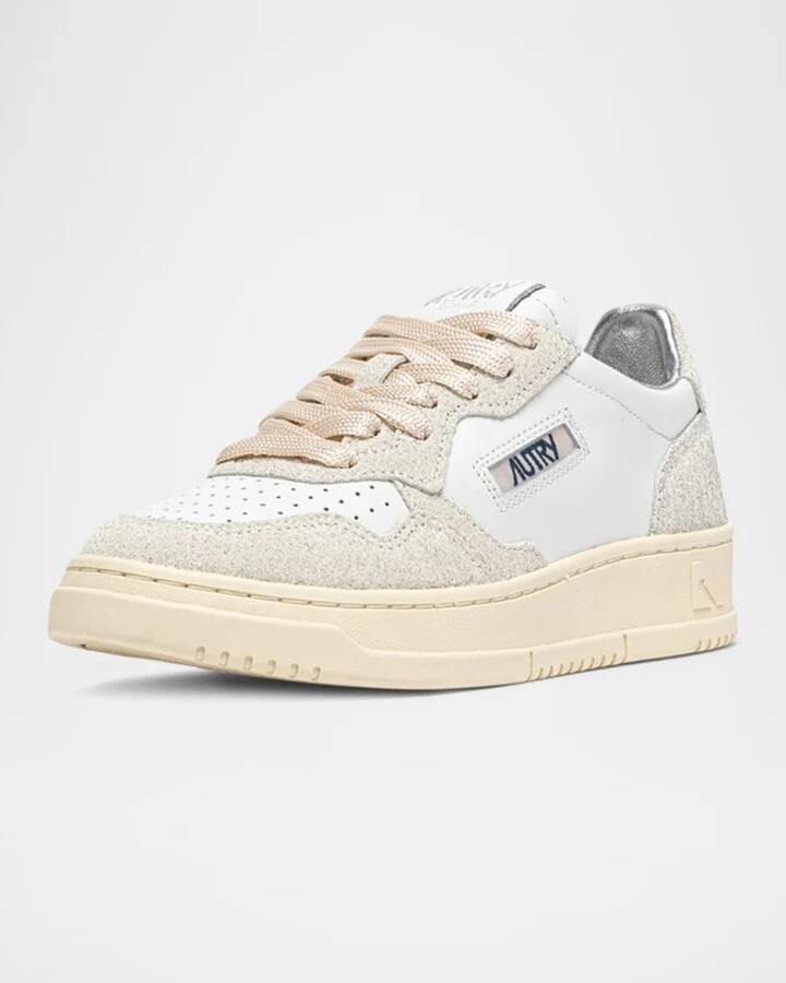 Medalist Mixed Leather Low-Top Sneakers - Image 7