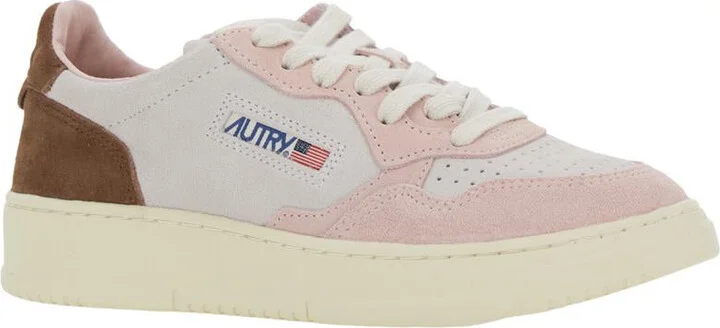 'Medalist' Multicolor Low Top Sneakers With Logo Detail In Leather And Suede Woman - Image 2