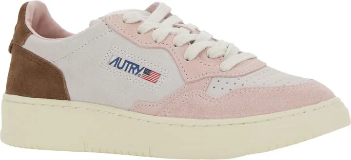 'medalist' Multicolor Low Top Sneakers With Logo Detail In Leather And Suede Woman - Image 2